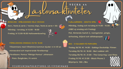 Läslovsaktiviteter vecka 44