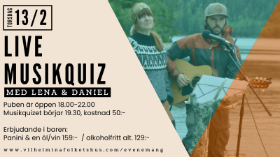 Live musikquiz med Lena & Daniel