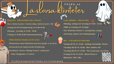 Läslovsaktiviteter vecka 44